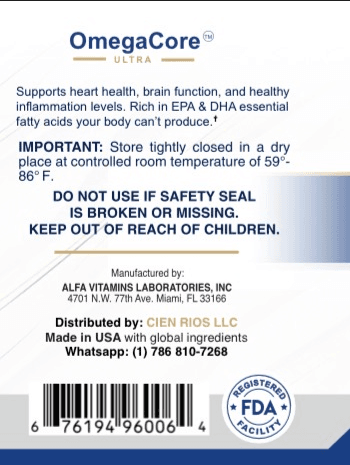 OmegaCore back label